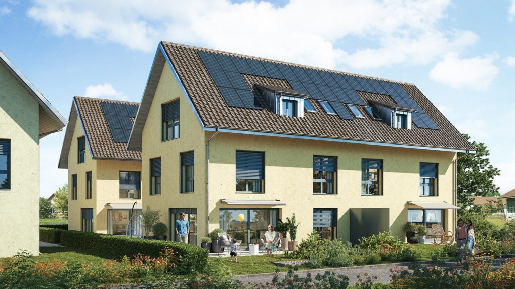 Wohnüberbauung TROTTENACKER in Dorf ZH - Aussenansicht