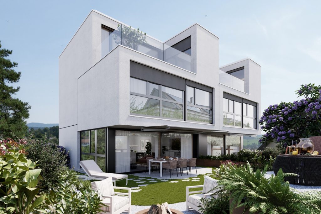 BERGLI - Doppeleinfamilienhaus in Knonau - Aussenansicht