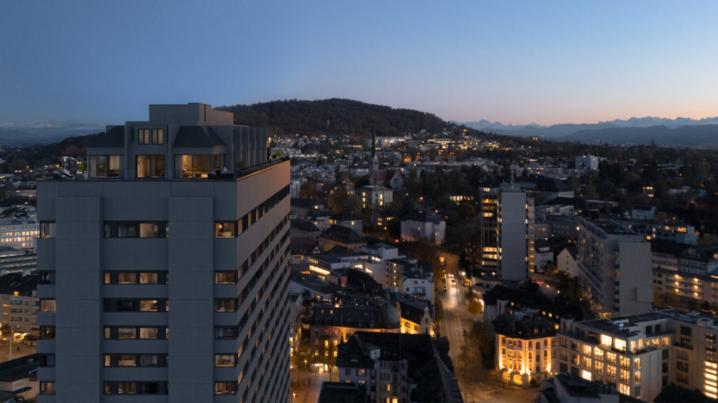Wohnen im Architektur-Landmark Oerlikon One - Visualisierung