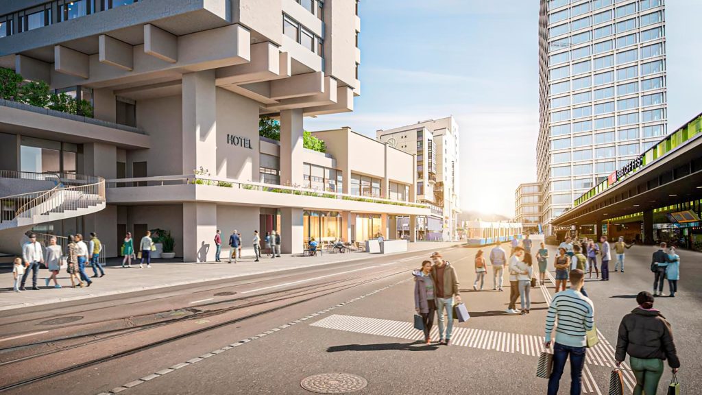 Wohnen im Architektur-Landmark Oerlikon One - Visualisierung