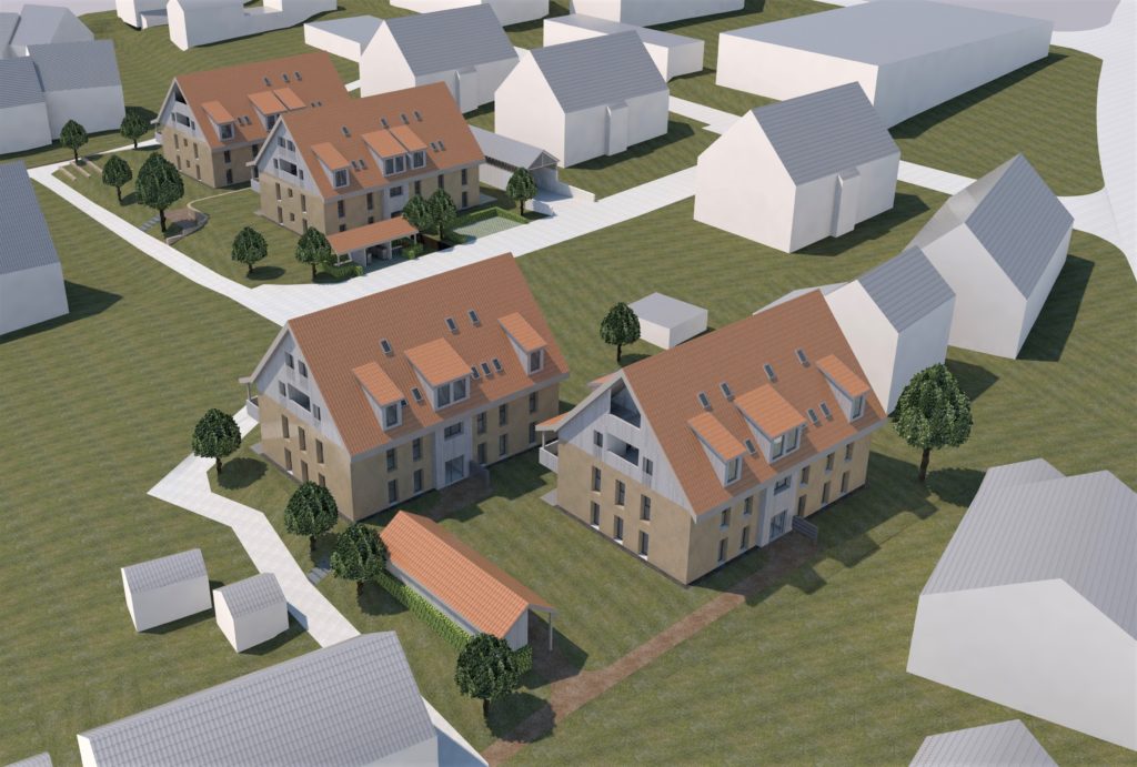 Neubau 28 Eigentumswohnungen im Grünen - 0670 Grastal Visu NordOst Gesamt 240829
