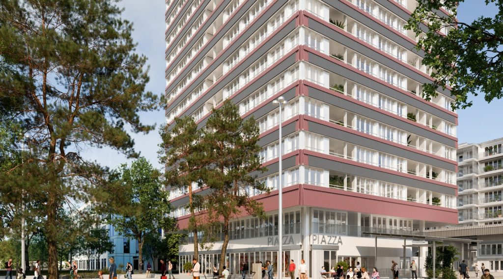 Ankündigung 4.5-Zimmer-Mietwohnung im Hochhaus - Aussenansicht Wohnturm