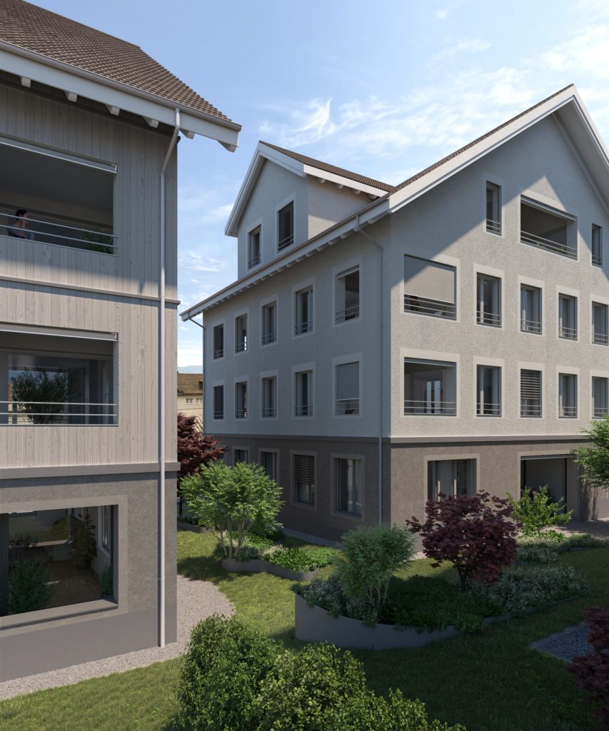 Neubau 2.5-Zimmer-Eigentumswohnung mitten in Berneck - Visualisierung