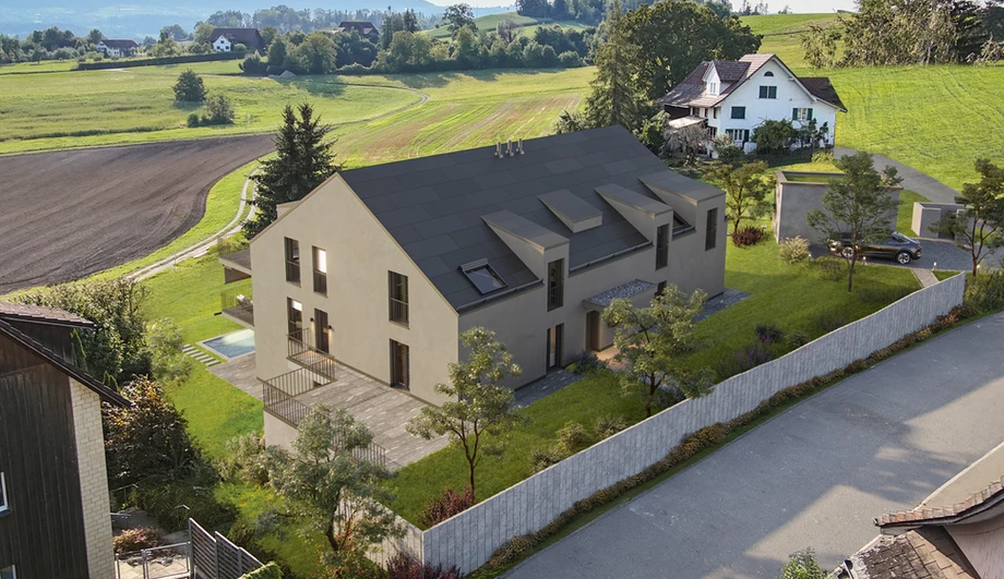 GROSSZÜGIG WOHNEN MIT BLICK INS GRÜNE - Gossau ZH Bertschikerstrasse 35 Rückseite