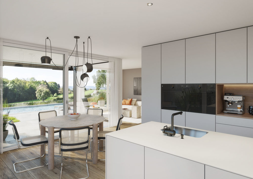 Natur. Weitsicht. Zuhause. «LIORA» in Remetschwil - Innenvisualisierung