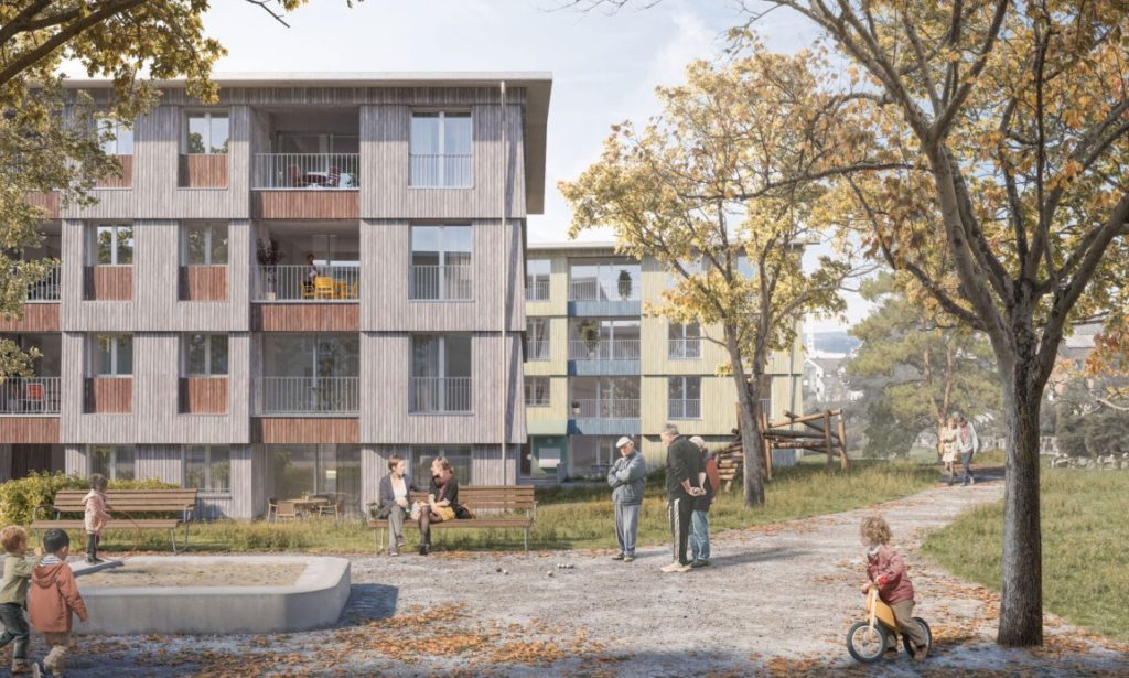 Voranzeige 8 Mehrfamilienhäuser - Inwil Schützenmattpark 1.Häusergruppe