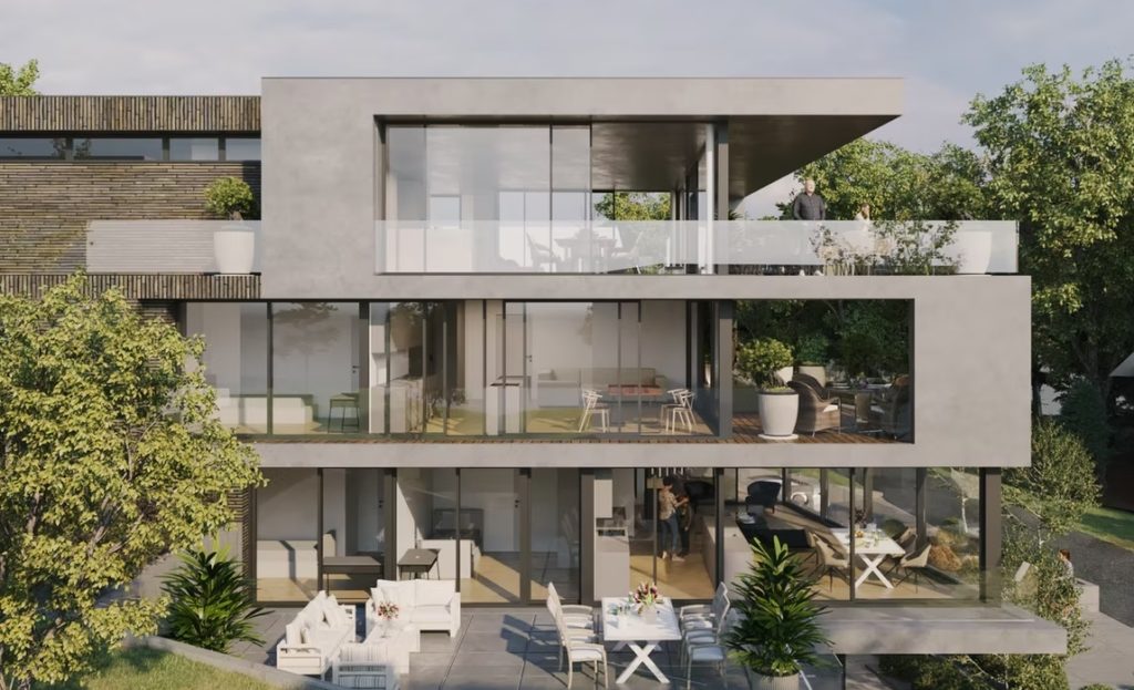 grossflächige 4.5 Zimmer-Gartenwohnung - Uitikon Waldegg Chliwisstrasse 23. Seitensicht