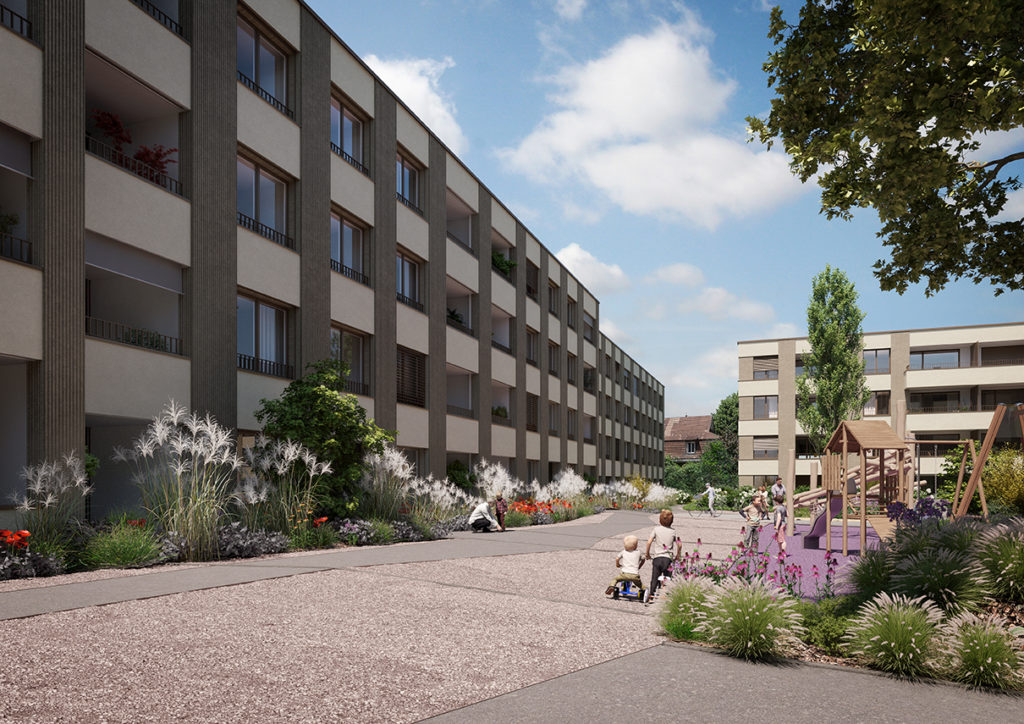 Neubau: 72 Mietwohnungen in Lausen (BL) - Swiss Interactive Visualisierung