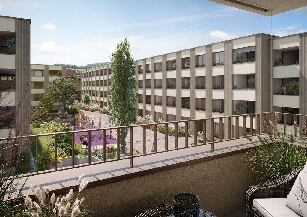 Neubau: 72 Mietwohnungen in Lausen (BL) - Swiss Interactive Visualisierung