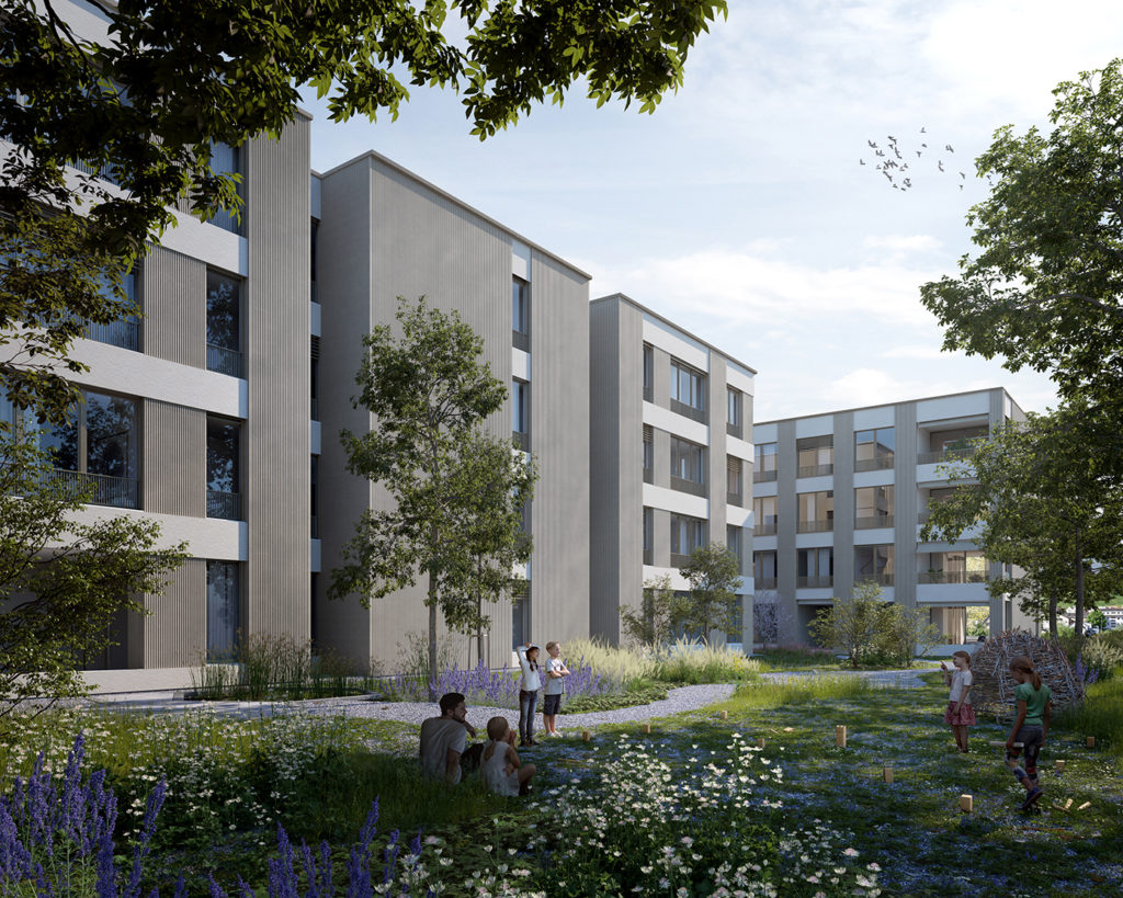 Neubau: 72 Mietwohnungen in Lausen (BL) - Swiss Interactive Visualisierung