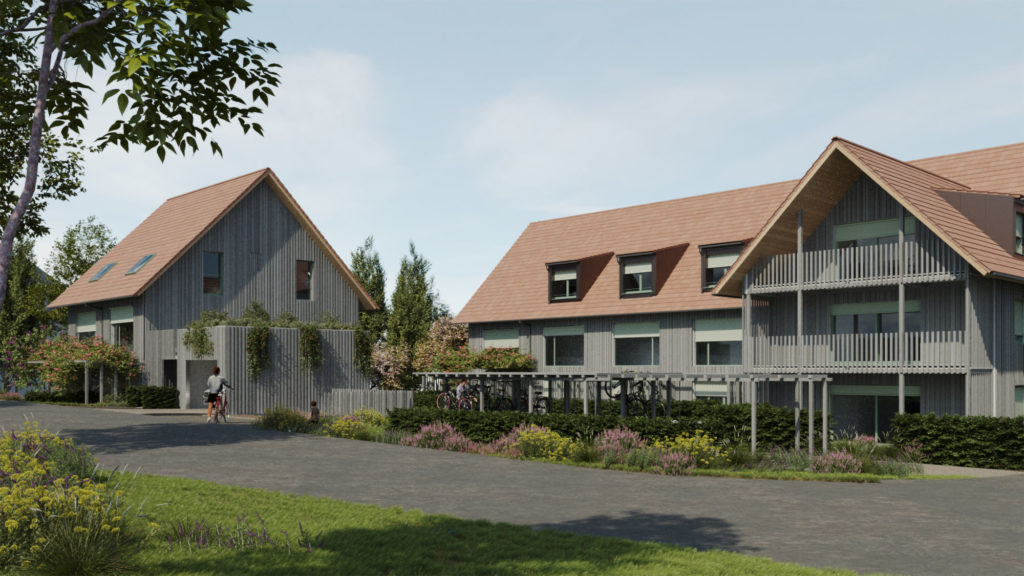 Ankündigung 5.5-Zimmer-Doppeleinfamilienhaus in Eiken - Aussenansicht