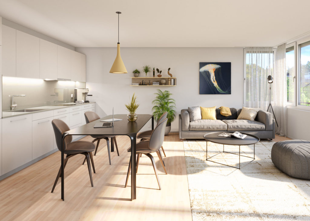 Erstvermietung "AuPark" - Au ZH - Baufeld C_Wohnen_Küche_3.5Zimmer