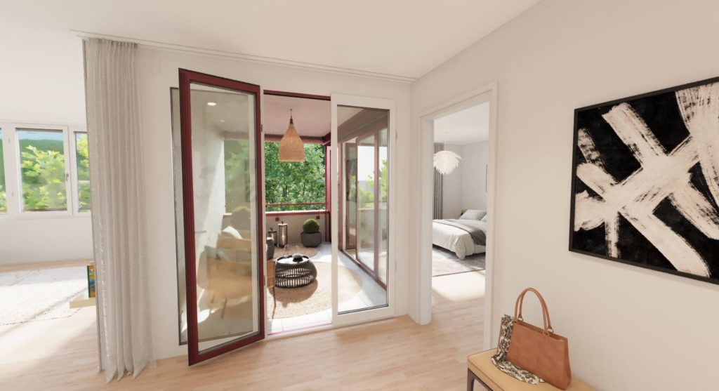 Erstvermietung "AuPark" - Au ZH - Baufeld C_Loggia_3.5Zimmer