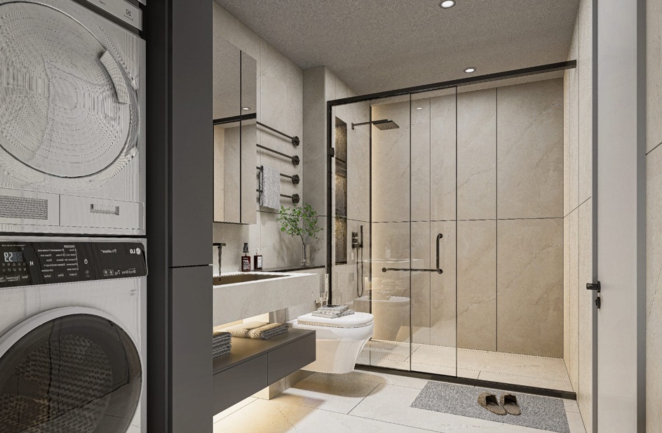 stilvolle 2.5 Zimmer-Attikawohnung - Spreitenbach Untere Dorfstrasse 56, Badezimmer
