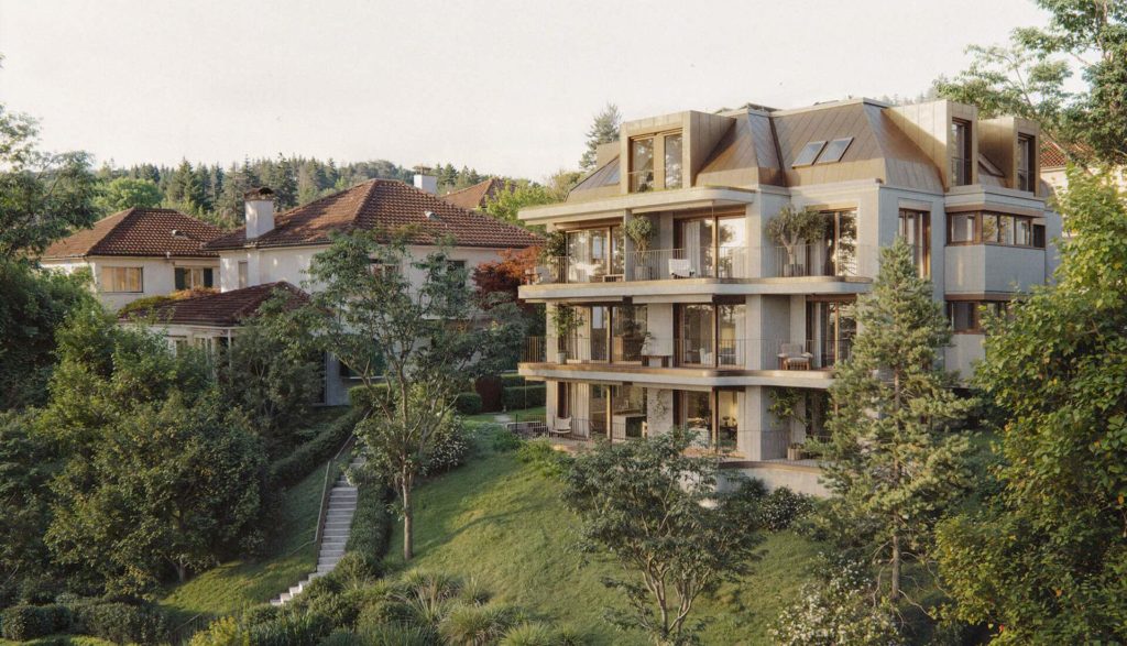 AURORA: Exklusive Eigentumswohnungen am Zürichberg - 301_Ext_Aerial_screen