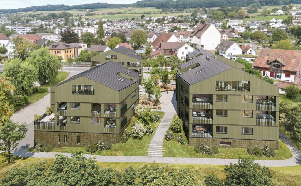«Bänkliwiese» Oberrohrdorf – Wohnen im Dorfkern - Aussenvisualisierung