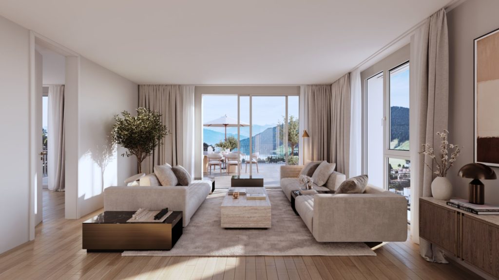 Stilvolle 5.5-Zimmer Maisonettewohnungen in Unterägeri - Teaser_Rendering 