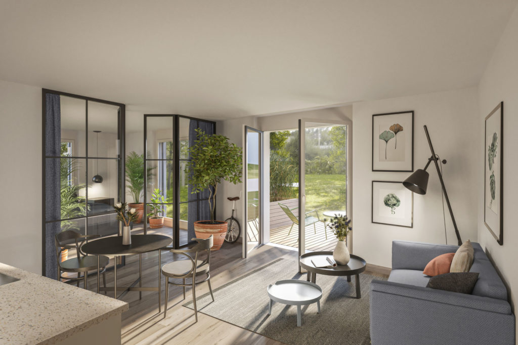 Projektvorstellung: 1.5-Zimmer-Gartenwohnung im Kreis 6 - 220927-WRA-Kunzlistrasse-Oerlikon_IN_EG