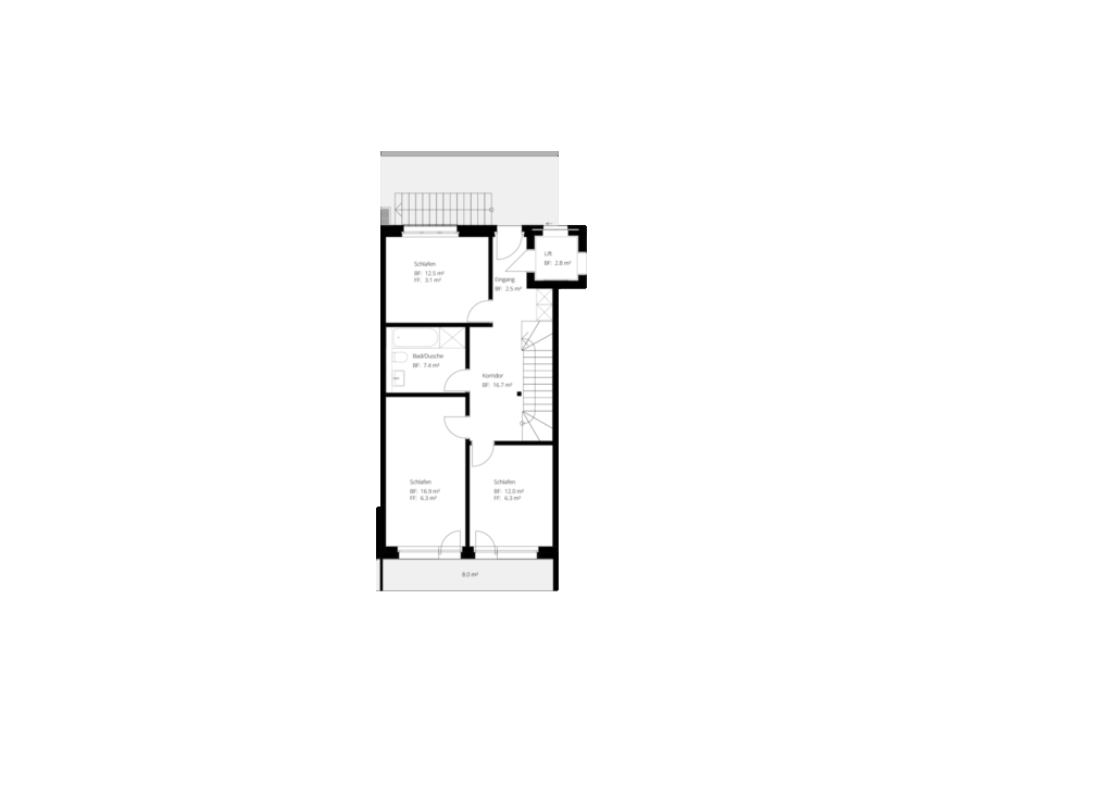 4.5 Zimmer-Duplex-Attikawohnung mit Alpenterrasse - Bild 9