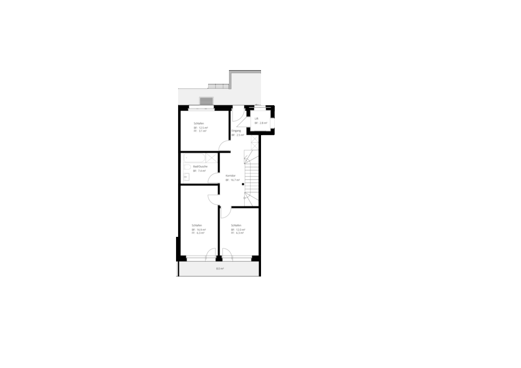 4.5 Zimmer-Duplex-Attikawohnung mit Alpenterrasse - Bild 7