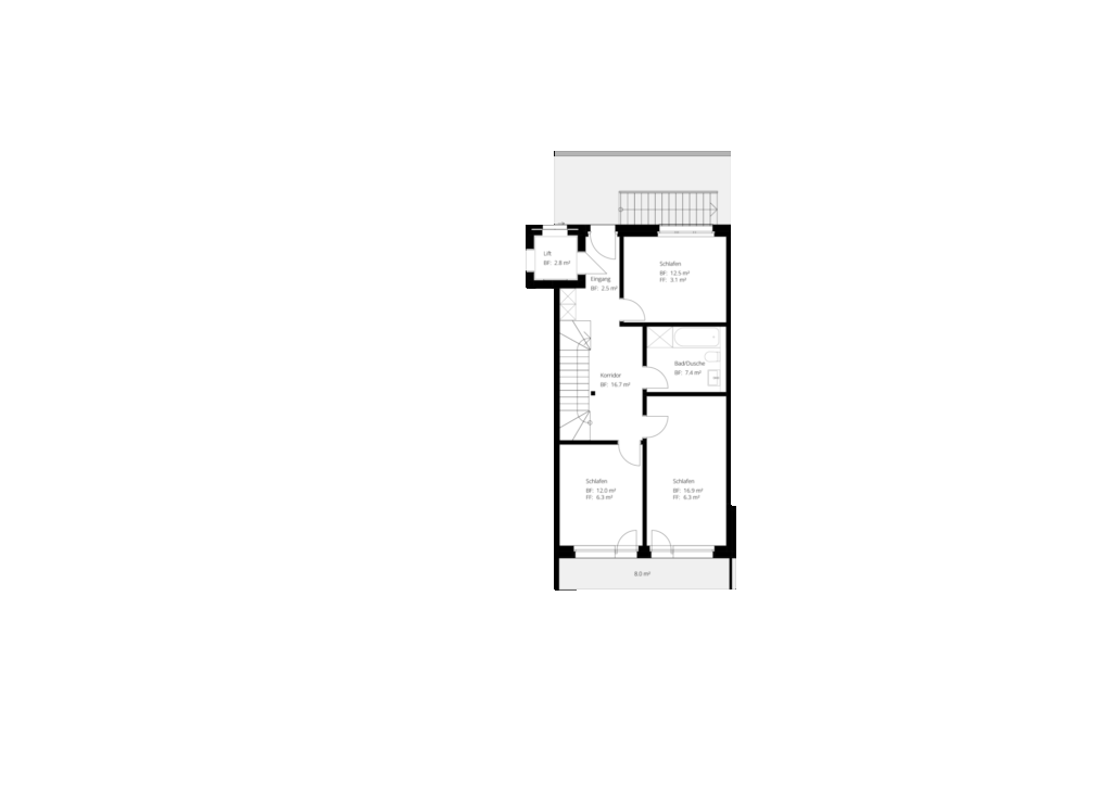 4.5 Zimmer-Duplex-Attikawohnung mit Alpenterrasse - Bild 11