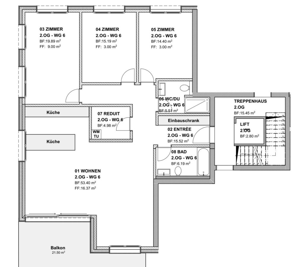 4.5 Zimmer Wohnung im 2. OG ab sofort verfügbar - 4.5 Zimmer WHG 2. OG