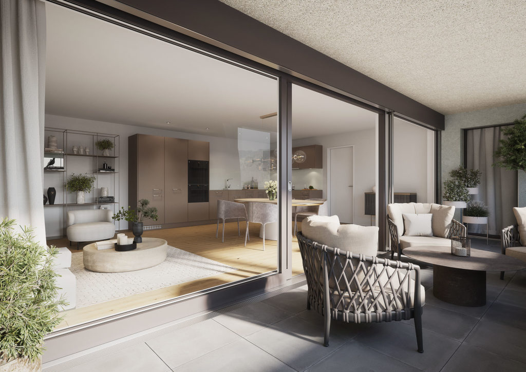 Neuenhof, "Konnexio": Attraktive Mietwohnungen - Visualisierung Balkon
