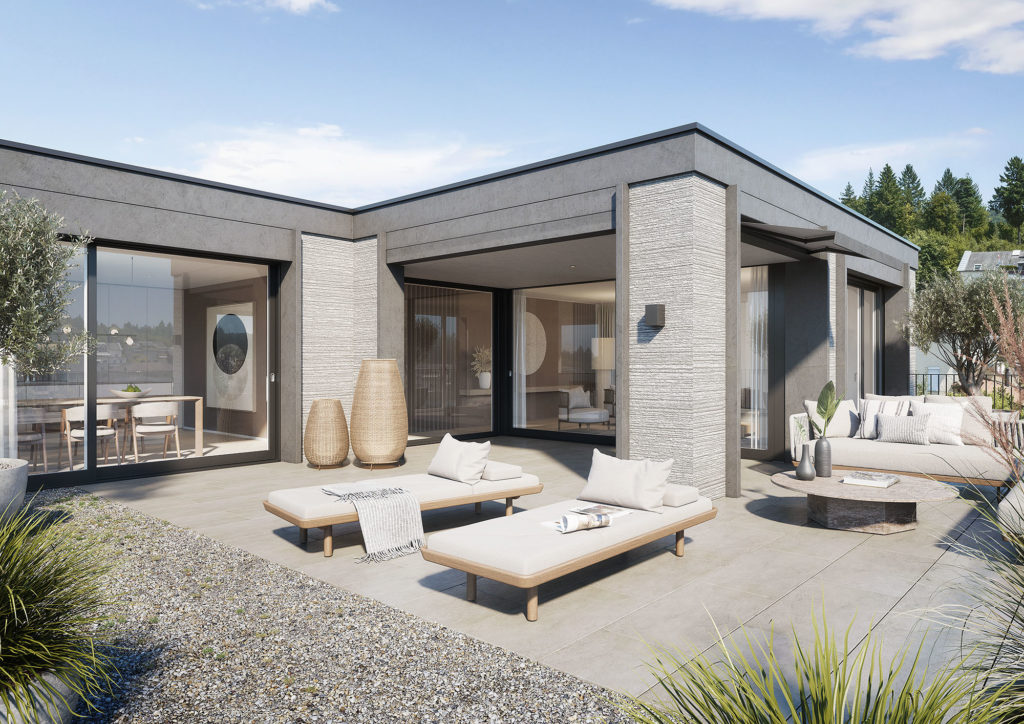 Fislisbach: Hochwertige Eigentumswohnungen - Visualisierung Terrasse