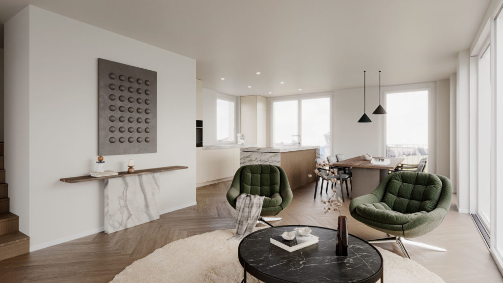 Eigentumswohnungen in Zürich Witikon - Final_Oetlisbergstrasse_Wohnzimmer 1