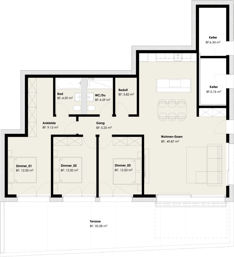 Geräumige 4.5-Zimmer-Terrassenwohnung in Gebenstorf - Bild 2