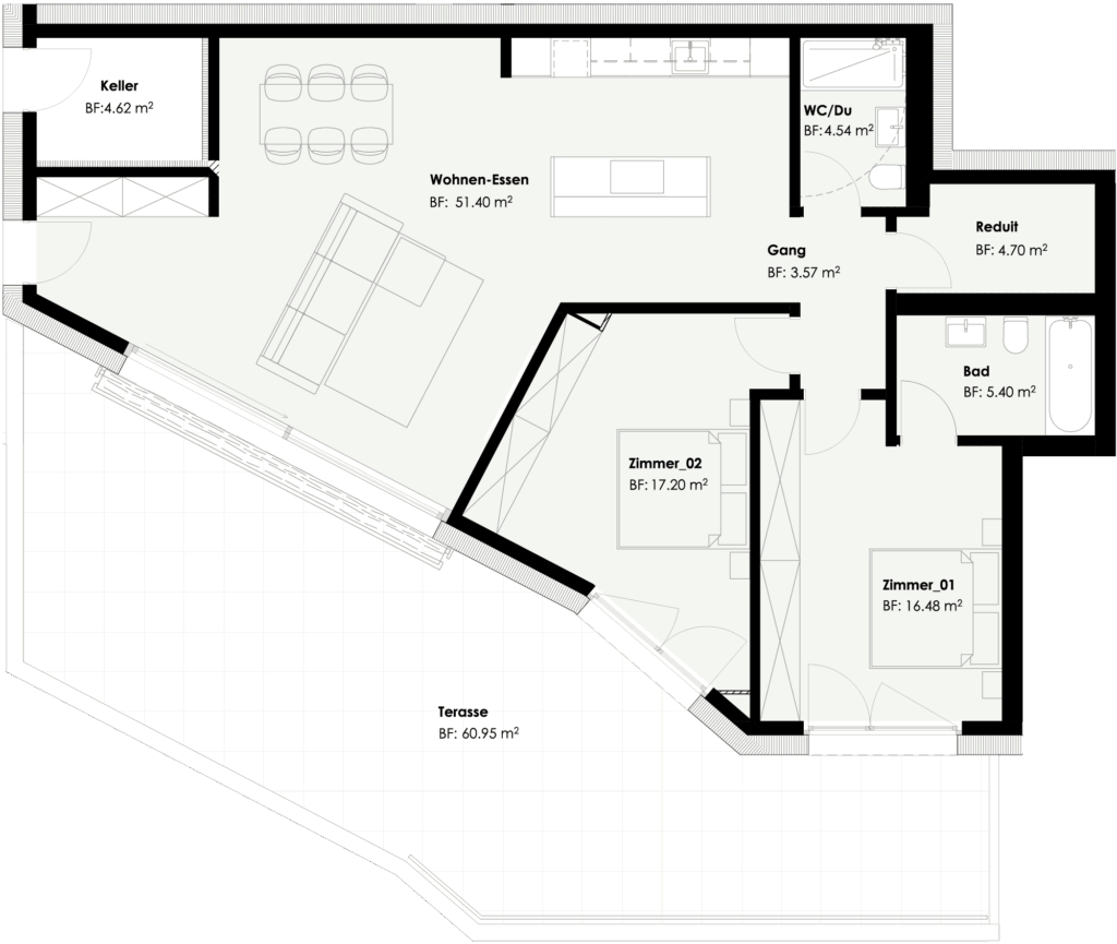 Exklusive 3.5-Zimmer-Terrassenwohnung in Gebenstorf - Bild 2