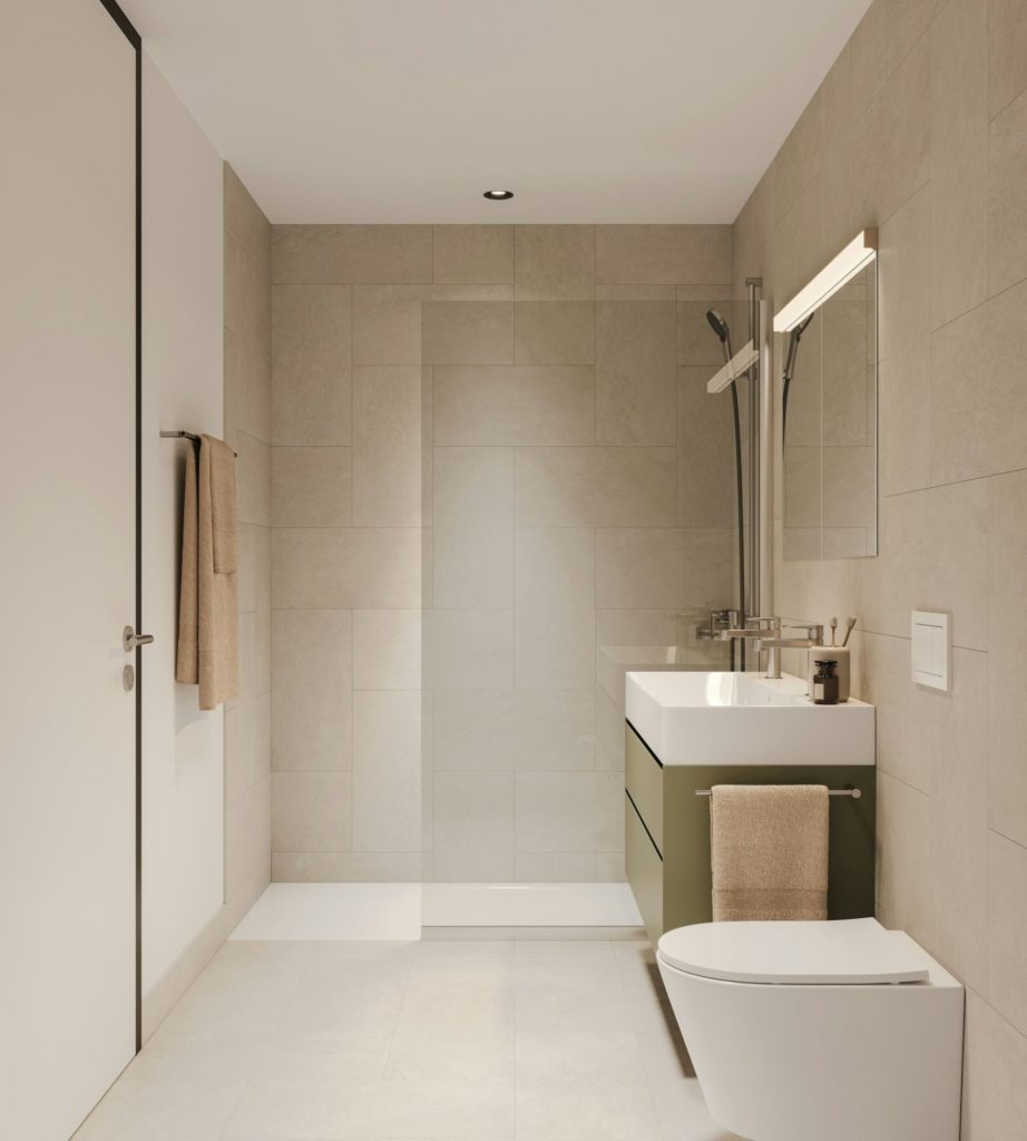 Erstvermietung im aufstrebenden Kreis 3 in Zürich - Amalfi_Int07_Final_Badezimmer_grün_web_Citta