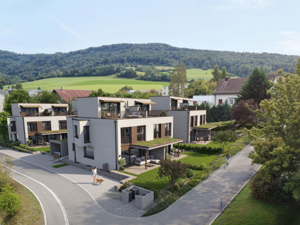 Ehrendingen: Doppel- und Reiheneinfamilienhäuser - Aussenvisualisierung