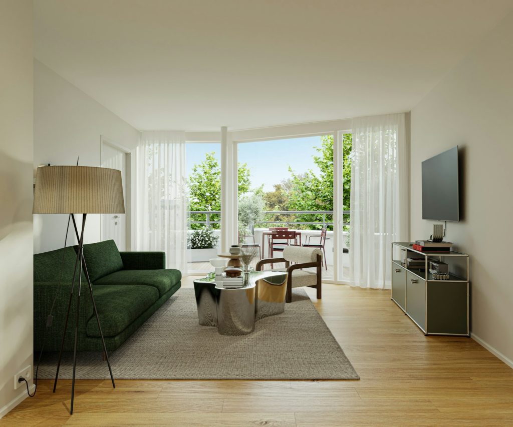 Zwei Buchen - Erstvermietung im Kreis 6 in Zürich - Wohnzimmer