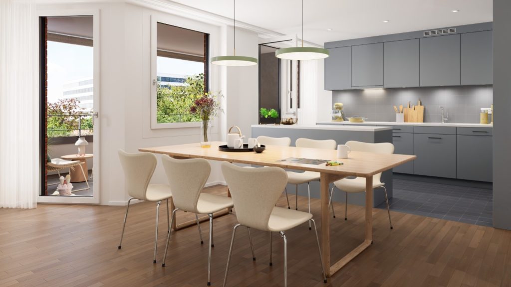 Erstvermietung im Brünnlipark, Opfikon - Küche / Essbereich