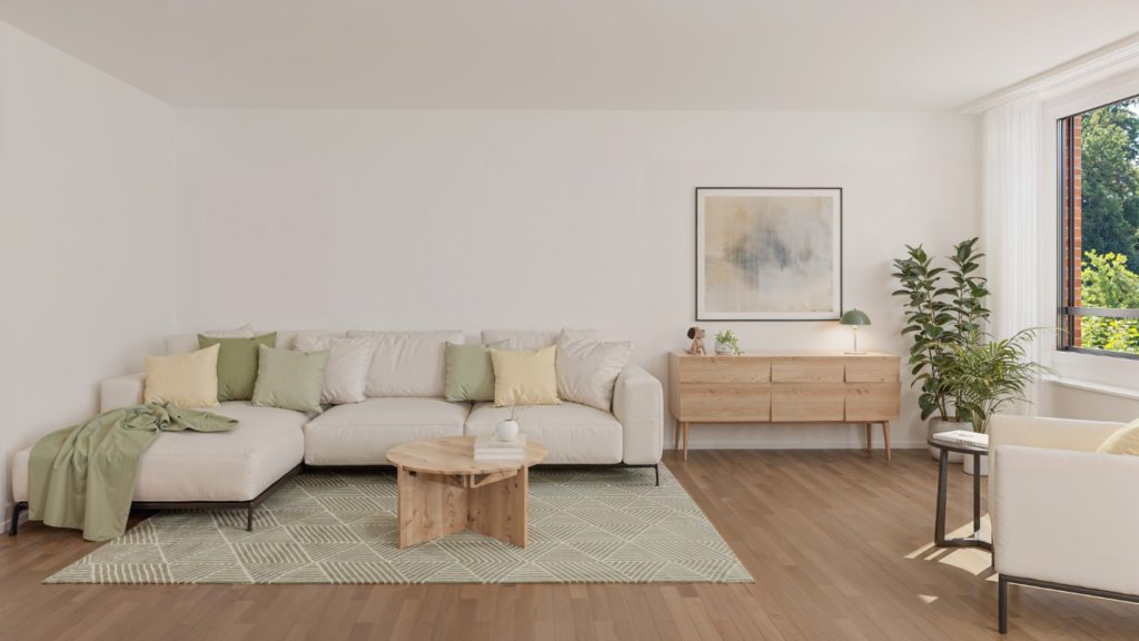 Erstvermietung im Brünnlipark, Opfikon - Wohnzimmer