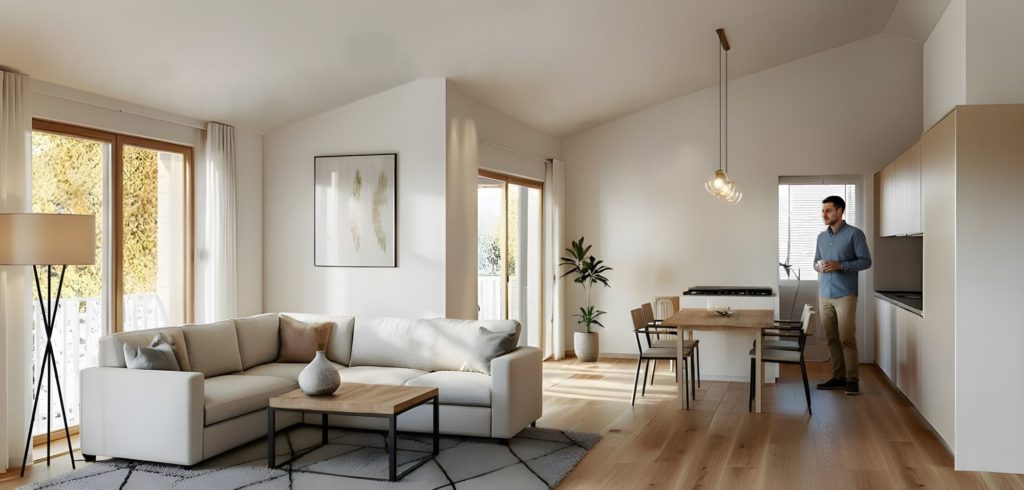 Hochwertige 3.5-Zimmer-Eigentumswohnung in Trimmis - 446_MFH Ober Gässli_Visu_Wohnen 2.2