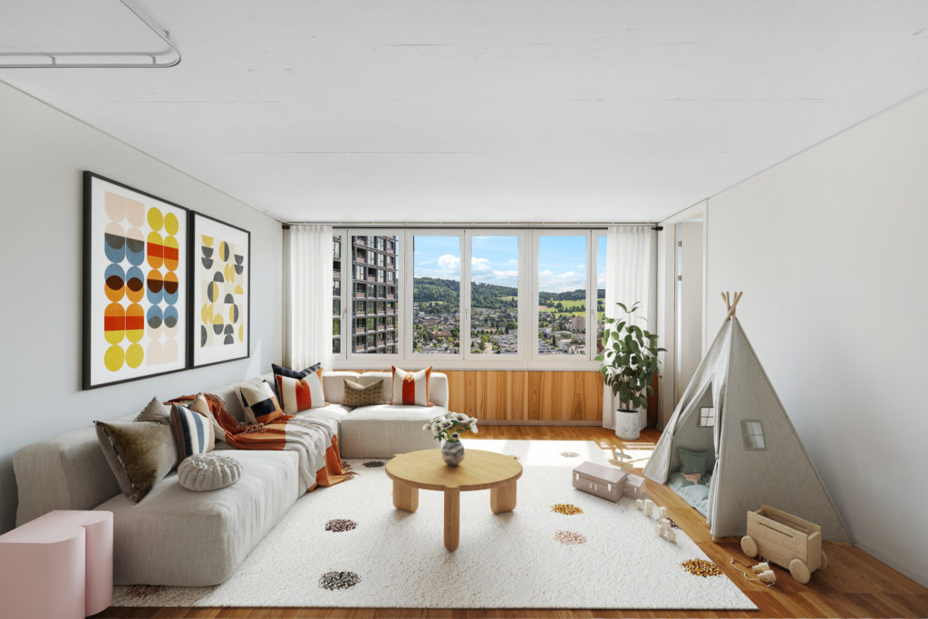 Zwhatt - Erstvermietung im Wohnturm - Staging Wohnturm02