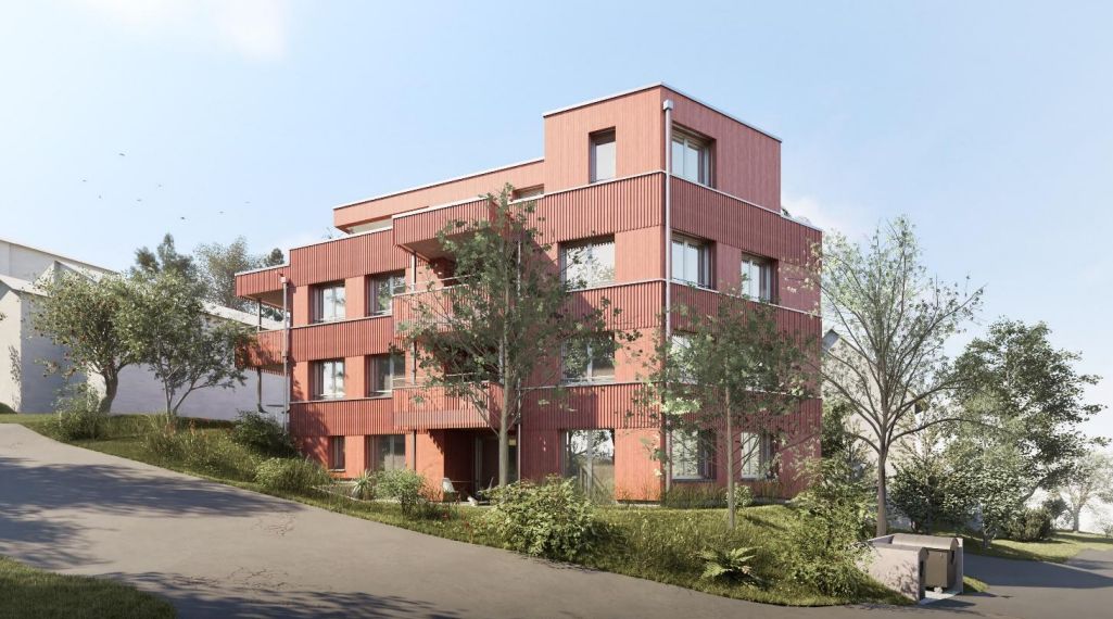 Ankündigung 4.5-Zimmer-Gartenwohnung in Zürich-Seebach - Visualisierung Aussenansicht