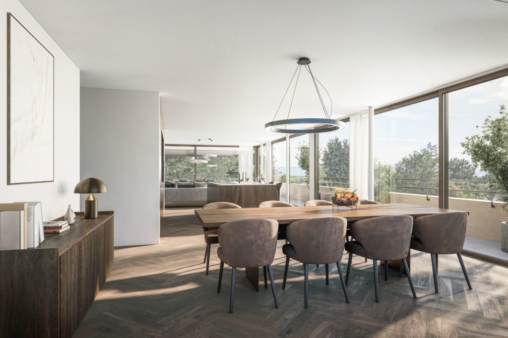 Neubauprojekt "Unterm Wenkenpark", Riehen - Esszimmer Attikawohnung