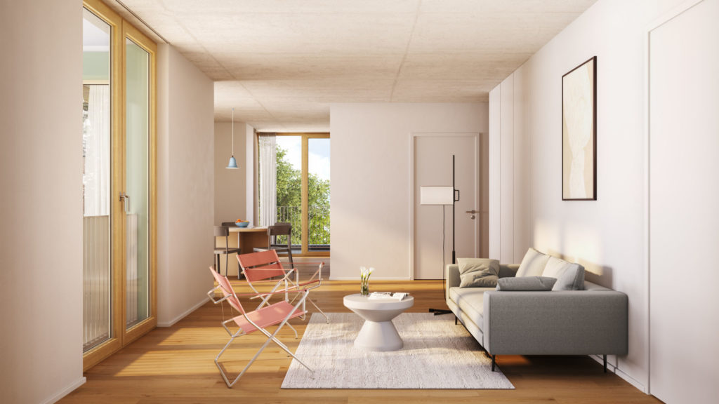 Farby: Helle 2.5-Zimmer-Neubauwohnung in Zürich-Altstetten - Bild 2