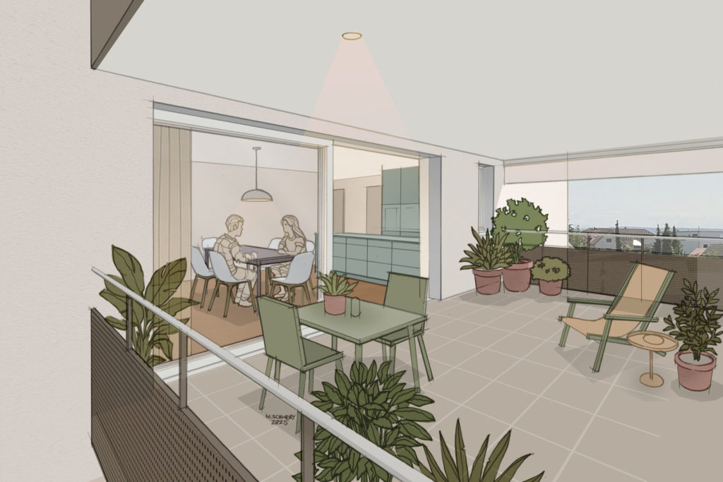 Wohnen mit Weitblick - Künten - OG-Balkon