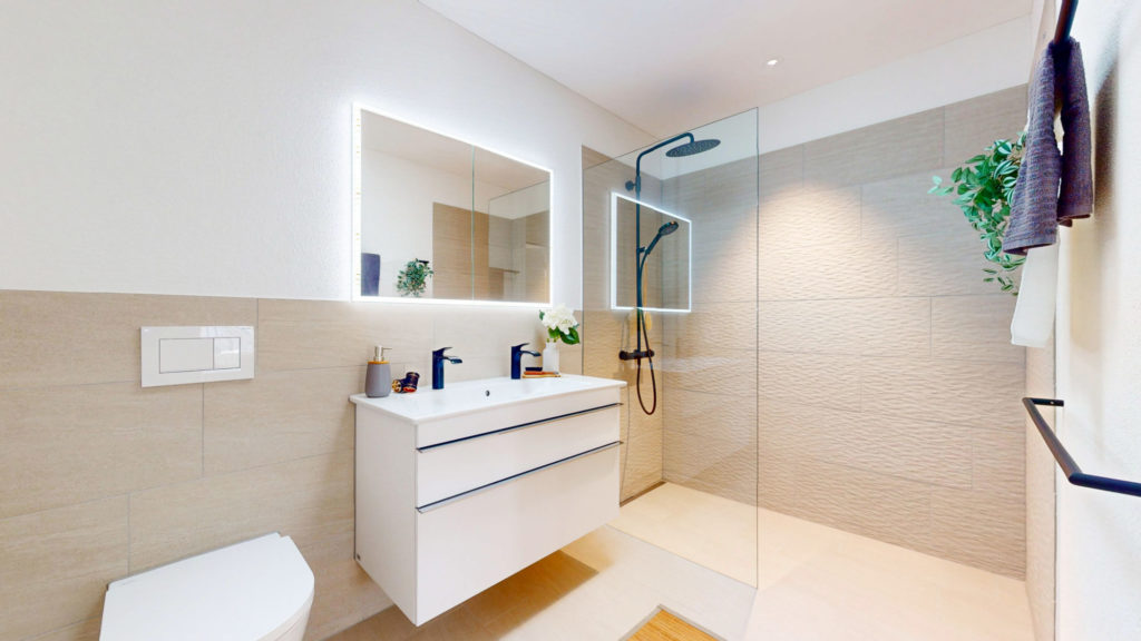 Zürich: Nachhaltig wohnen am «Holderbachweg» - Badezimmer/Dusche