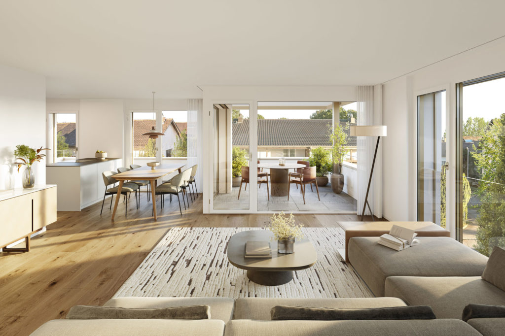 Buchs AG: Attraktive Eigentumswohnungen - Innenvisualisierung