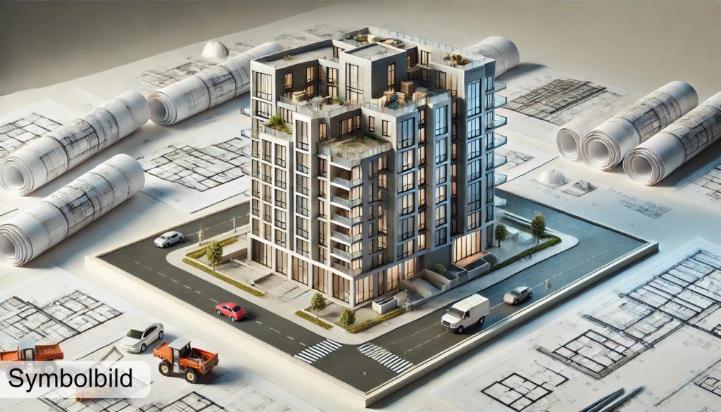 Neubau Wohn- und Geschäftshaus mit Mietwohnungen - Hochhaus Symbolbild_NEU