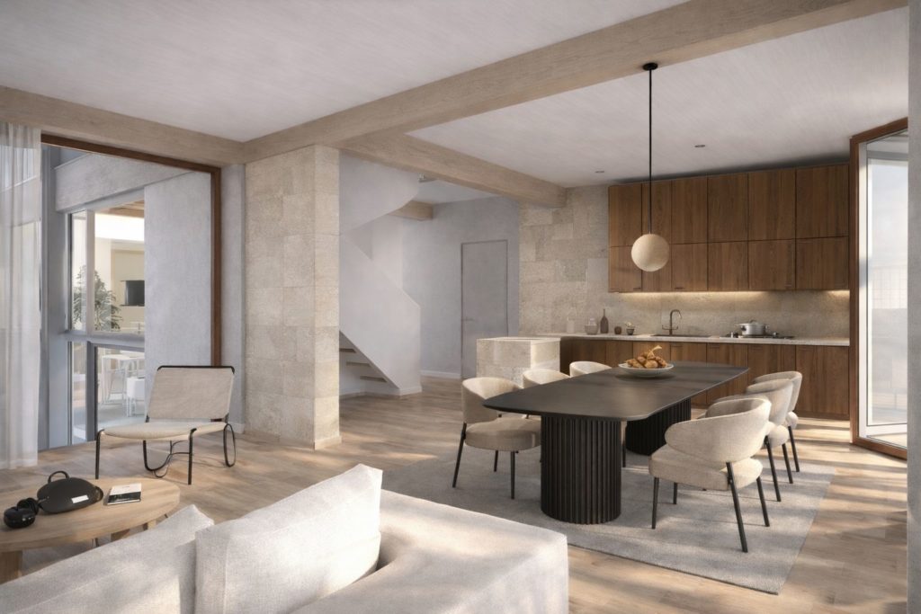 Neubau in Riehen, 6.5 Zimmer und 7.5 Zimmer DEFH - Living Room &amp; Kitchen House 1