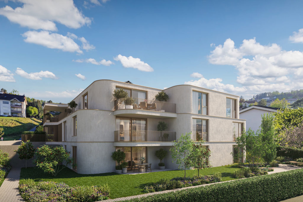 6 Eigentumswohnungen in Ebmatingen - 69cd0d247790a183555372ee_Winkel_2_Aussen_v2_4K