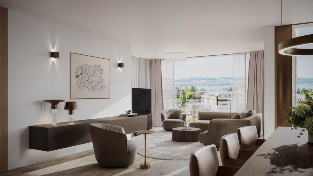 Neubauprojekt mit Eigentumswohnungen in Wollerau - 9-senses-luxury-apartment-zurich-living-room-1-v4-2048x1152
