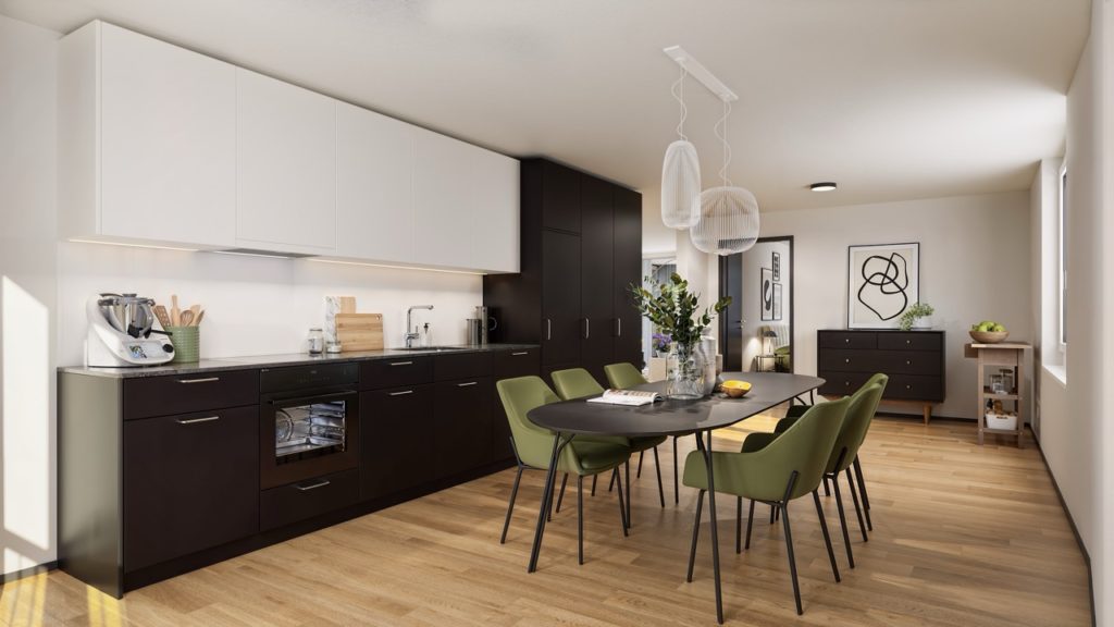 Erstvermietung 3.5-Zimmer-Wohnung in Niederwangen - Küche / Essbereich