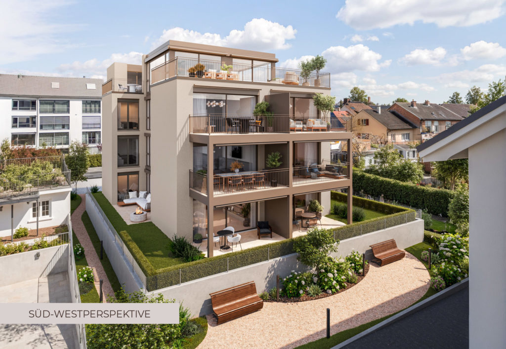 Sonne bis in die Abendstunden – Stilvolle 3.5‑Zimmer‑Whg mit Weitblick - Süd- / Südwestfassade
